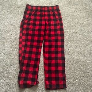 Red and black checkered pajama pants size large